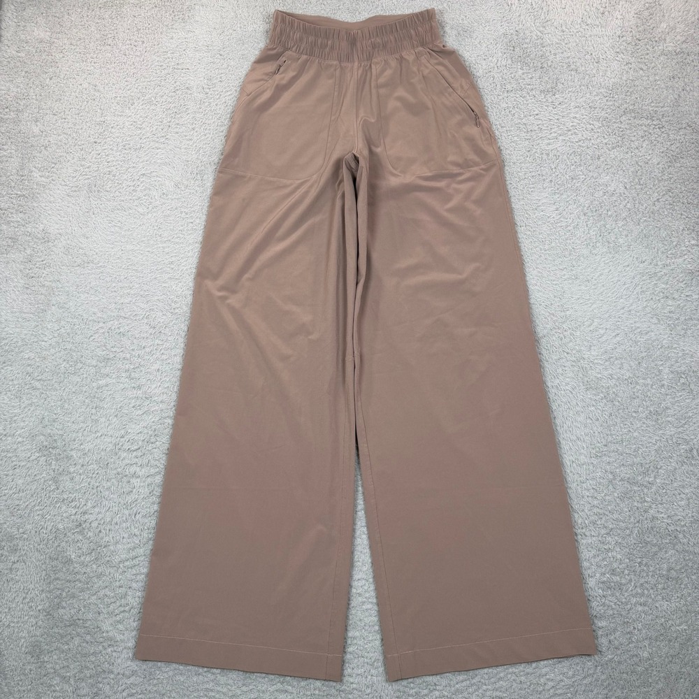 Lululemon Lab Womens Wide Leg Trouser Taupe Brown High Rise Pant LW5FFBS Size 0